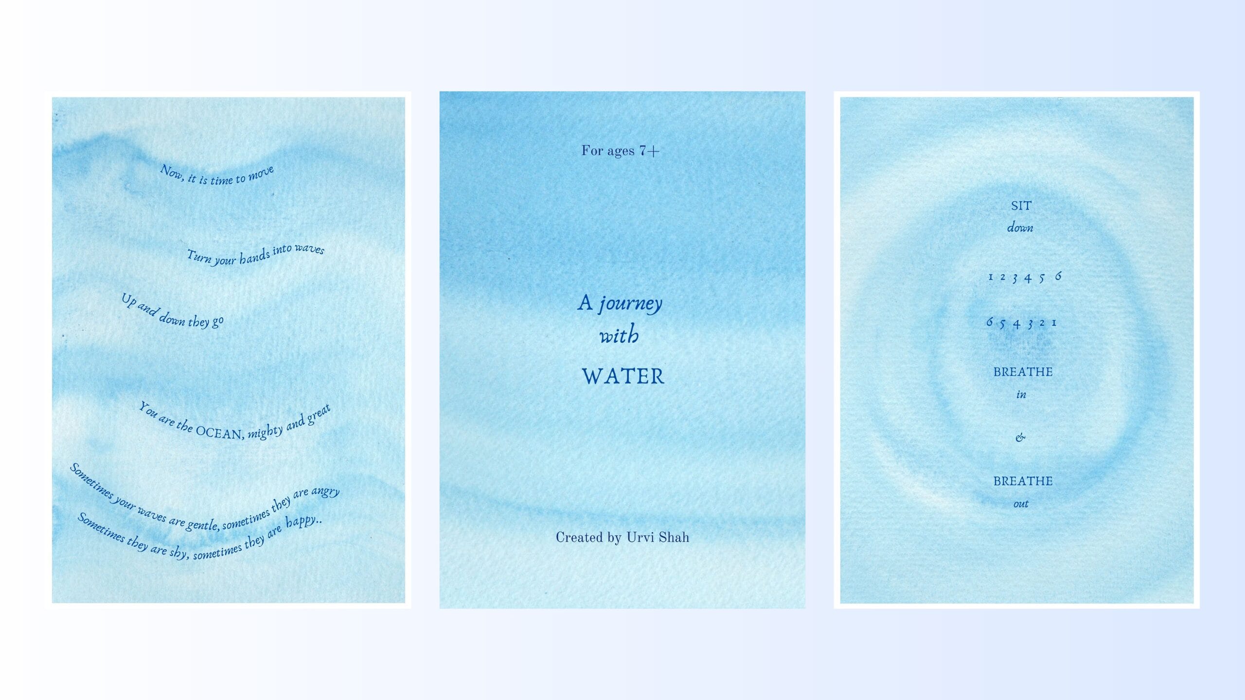 A journey with water- pages of the workbook